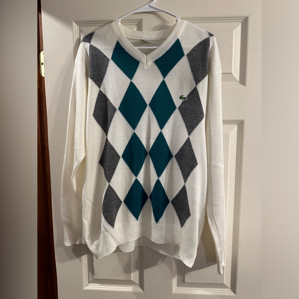 Vintage 1980s Lacoste sweater brand new condition size large, flawless